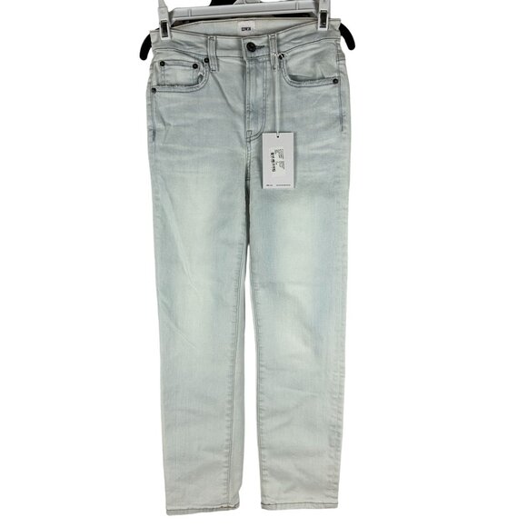 Edwin Bree Crop Slim Straight Jeans Outcast 24 Light Wash Denim Womens Fitted - Picture 1 of 9